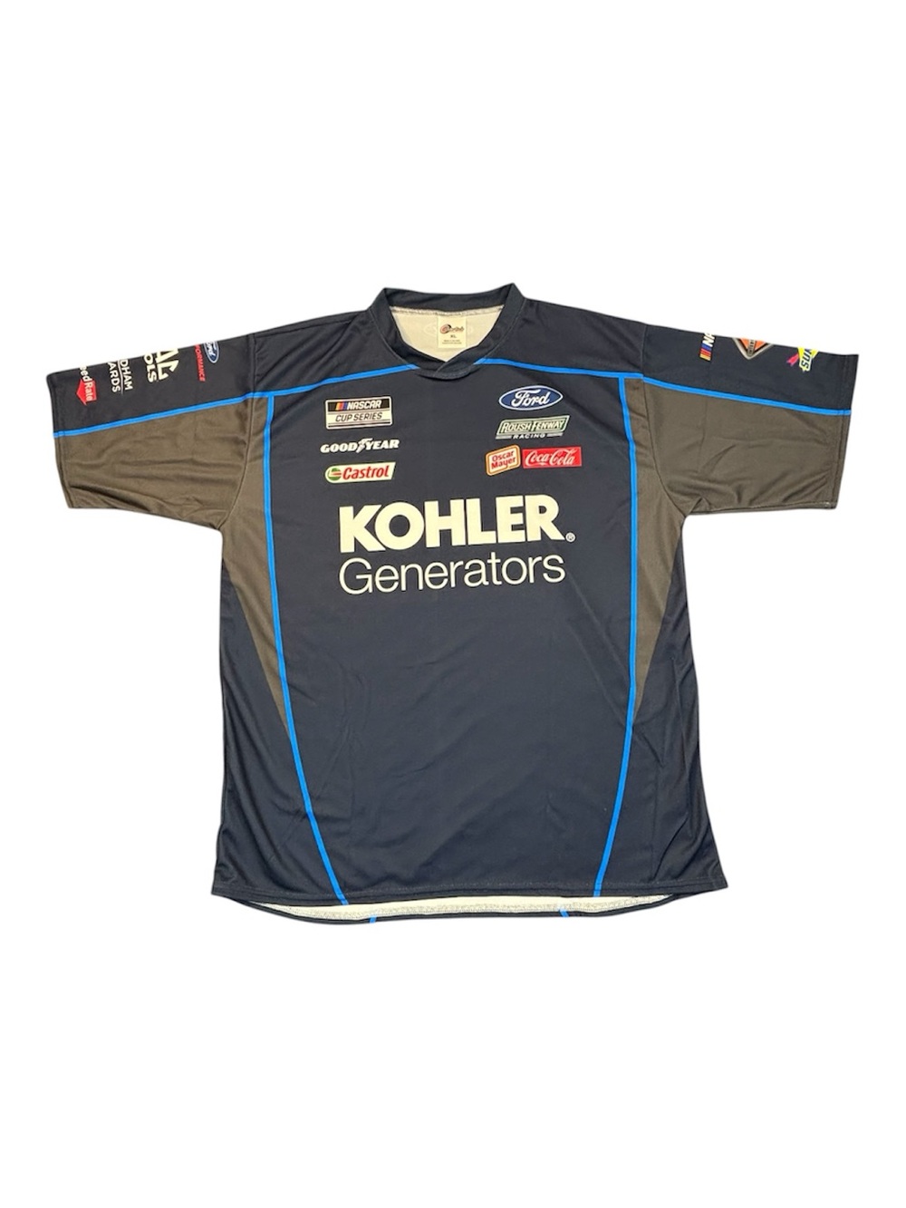 NASCAR Roush Fenway Racing Kohler Generators Shirt Outer Circle Mens XL Ford USA